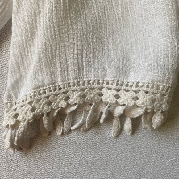 Harlow White Jasmine Woven Lightweight Oversized Short Sleeve Top- Sz-S - Picture 10 of 15